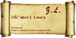 Zámbori Laura névjegykártya